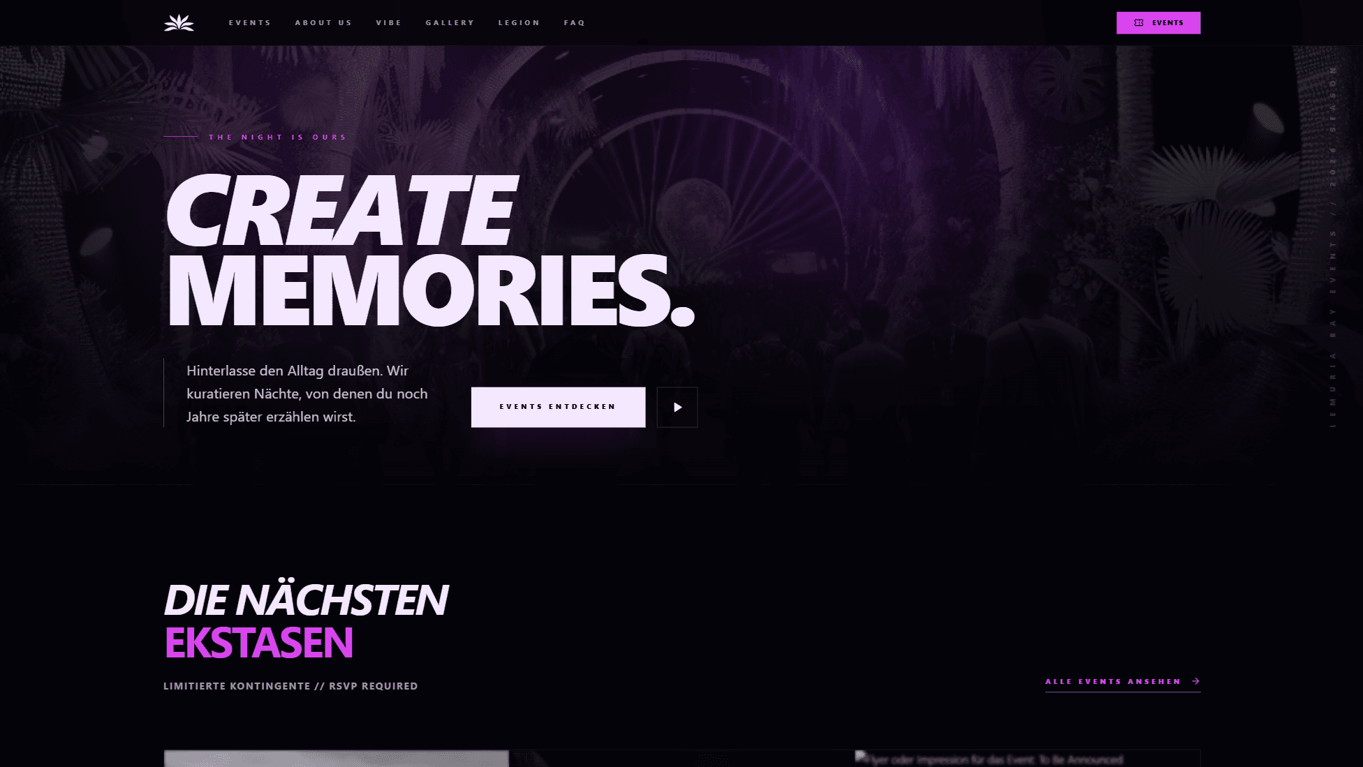 Lemuria Bay Website Screenshot